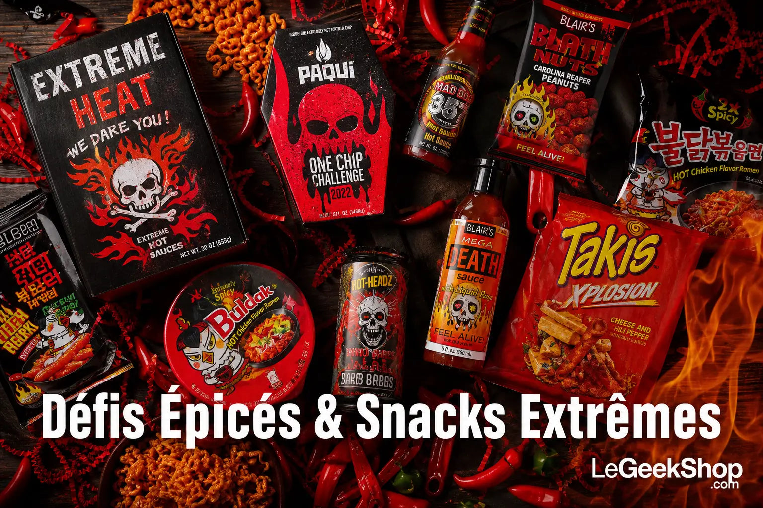 ️ Défis Épicés & Snacks Extrêmes — LeGeekShop