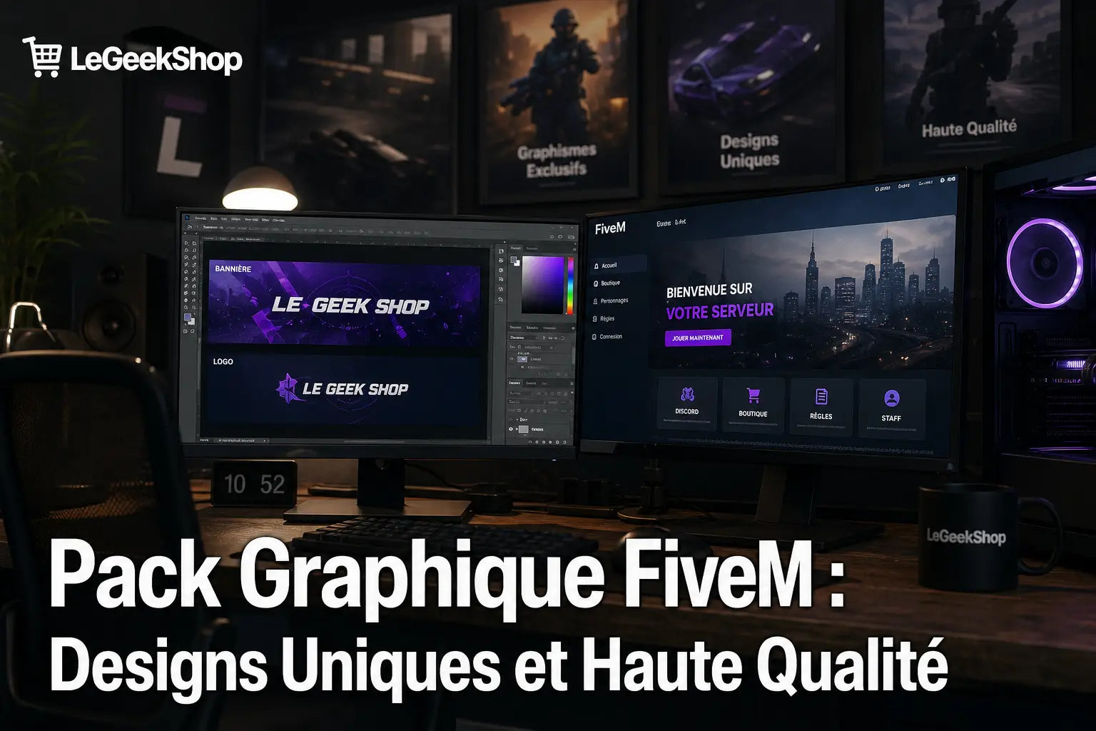 Pack Graphique FiveM : Designs Uniques et Haute Qualité — LeGeekShop