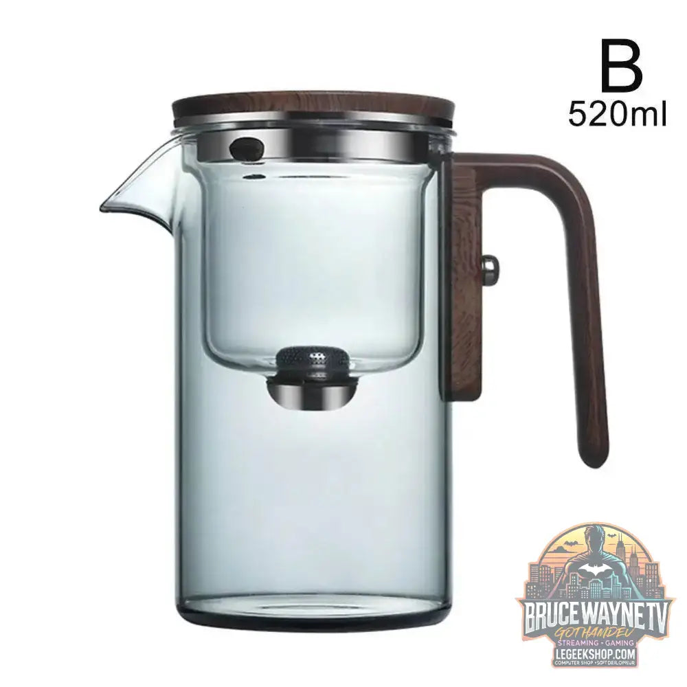 🍵 Théière en Verre avec Séparateur Intégré & Poignée en Bois – 520ML / 720ML - Legeekshop
