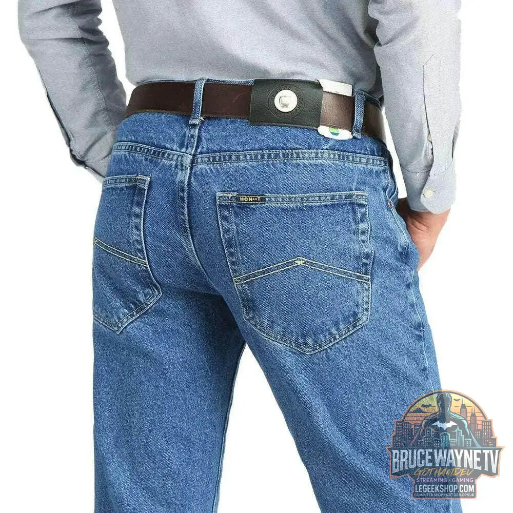 Jean Classique Homme, Pantalon en Denim Coupe Droite, Extensible, Style Business | Mlengnt | Wayne Outfitters - Legeekshop