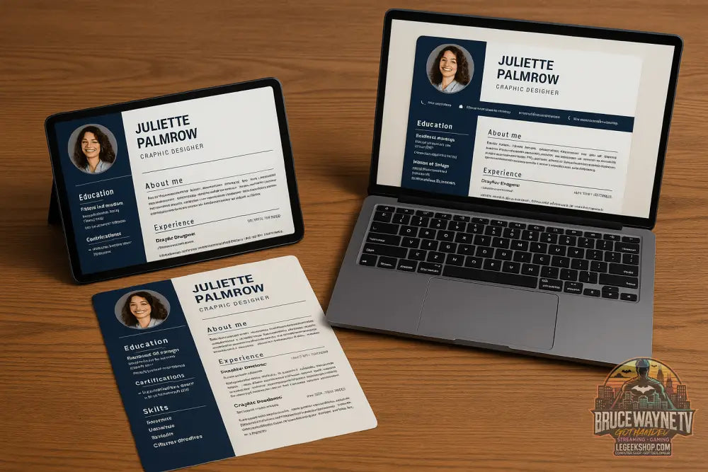 🎮 CV Professionnel Template | CV éditable Canva & PPTX | Instant Download 🎮 - Legeekshop