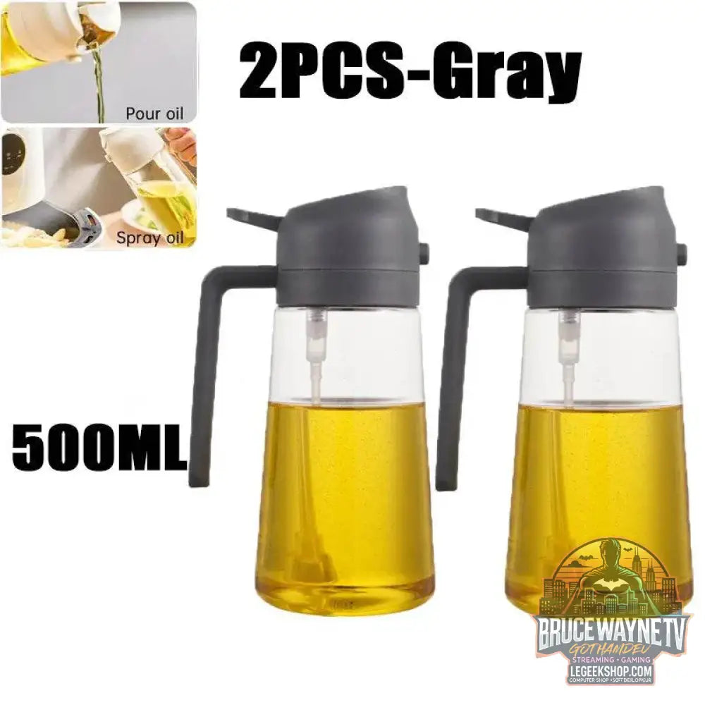 🥗 Bouteille de Pulvérisation d’Huile 2-en-1 | Distributeur & Spray pour Cuisine, BBQ & Pique-Nique 🌿🔥 - Legeekshop