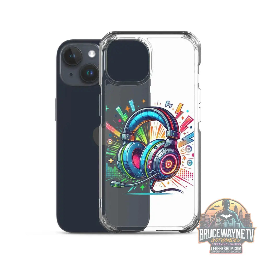 Coque iPhone® Design Gamer Casque Coloré - Legeekshop - Legeekshop