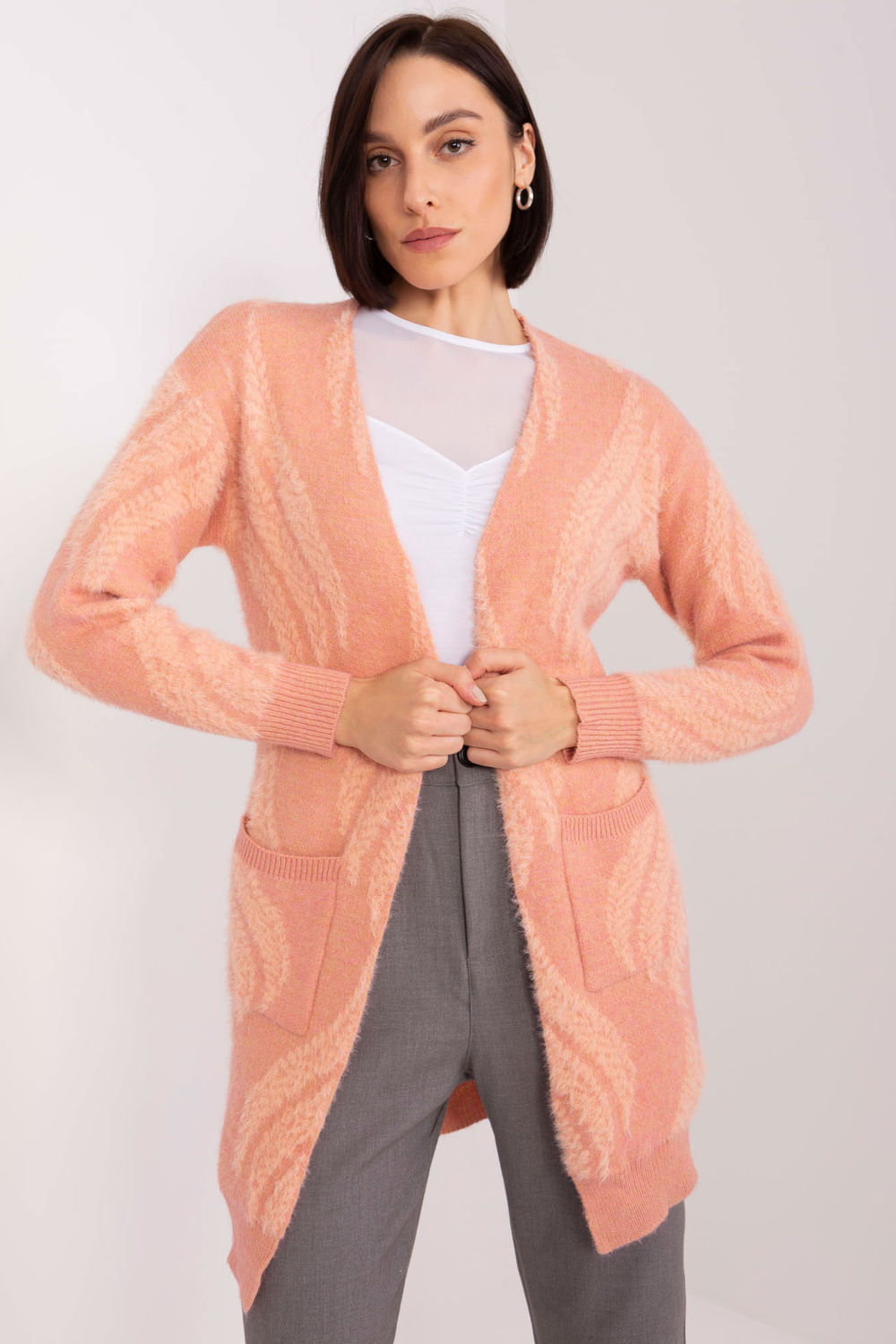 Cardigan femme AT — rosé