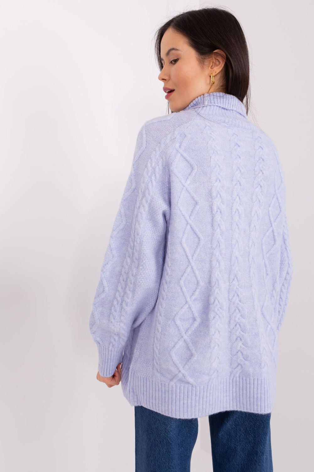 Pull femme AT Col Roulé Col — violet