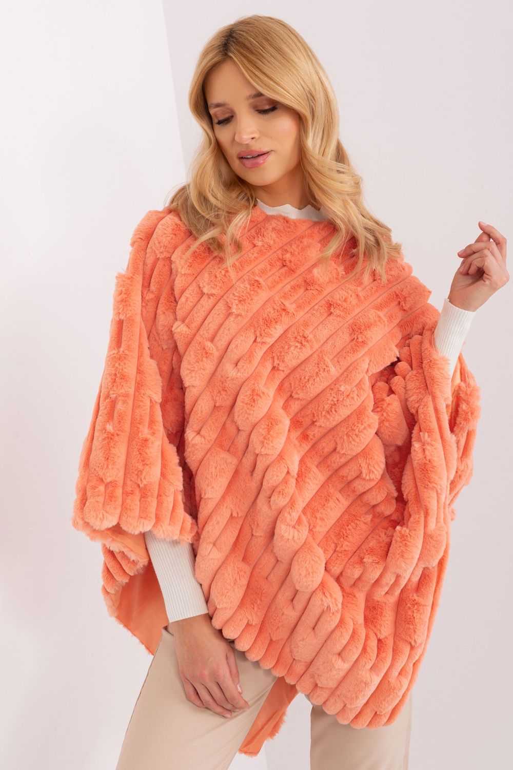 Poncho femme AT — orange