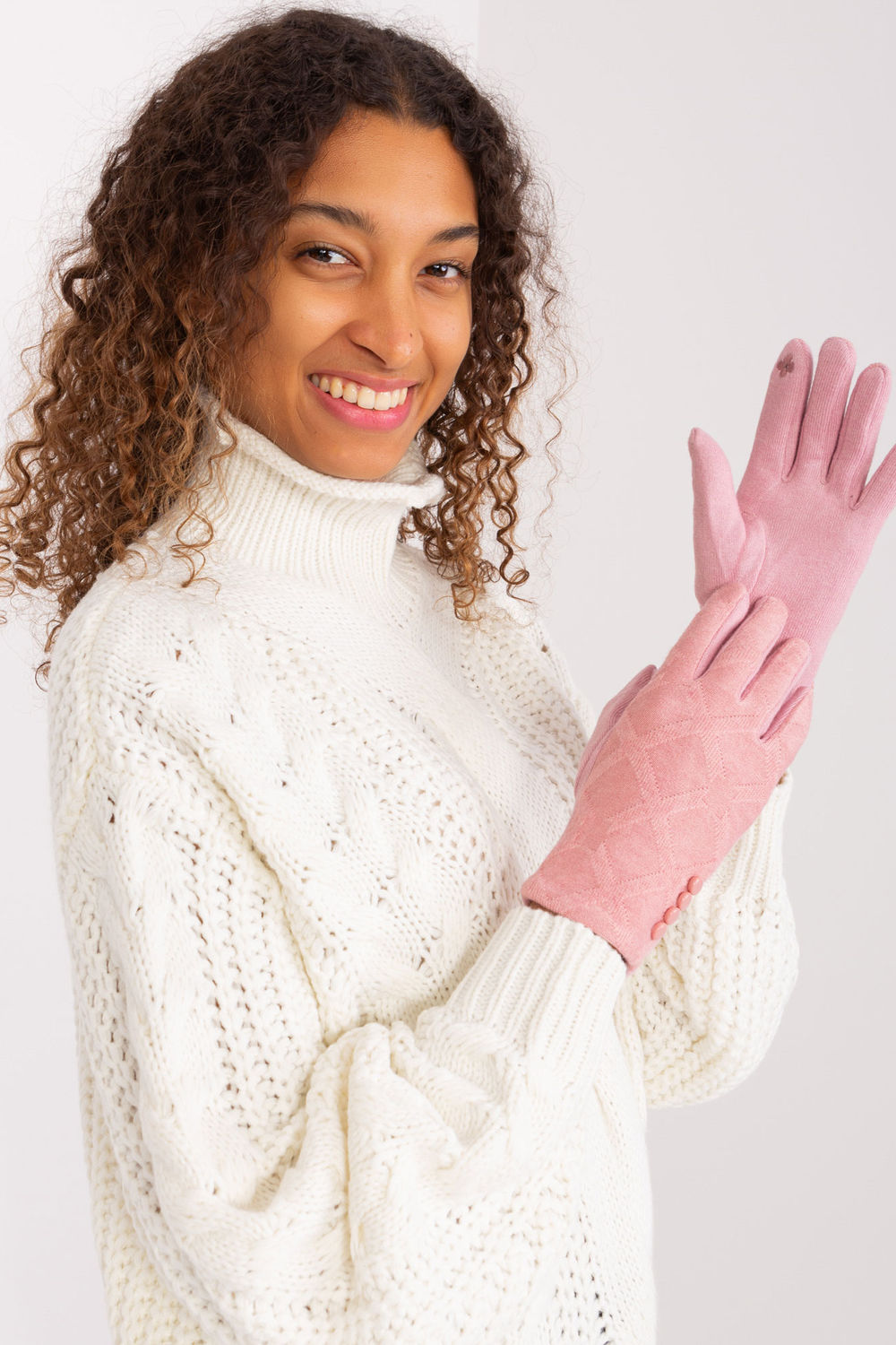 Gants femme AT — rosé
