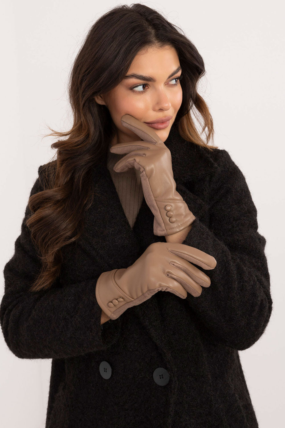 Gants femme AT — beige