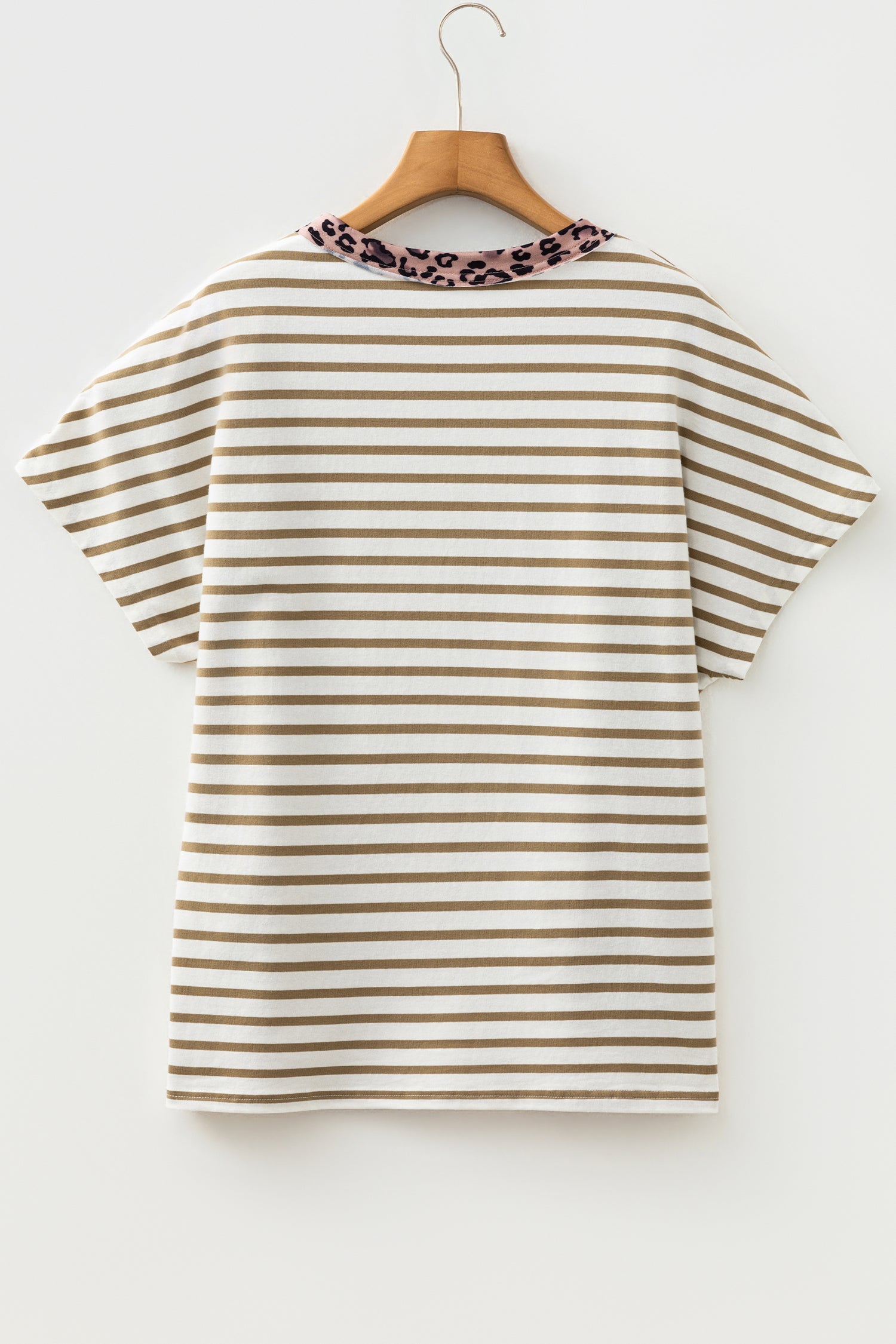Khaki Stripe Leopard Patchwork — Tops/Tops & Tees, vue 5, LeGeekShop