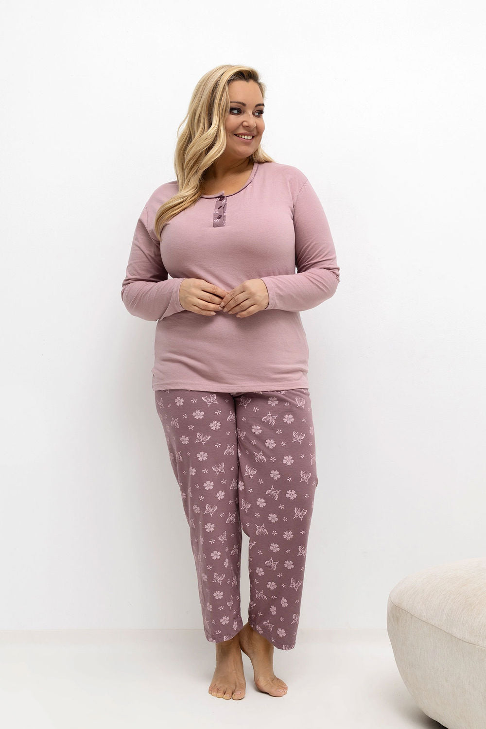 Pyjama femme Forever Pink Taille Plus Taille — rosé