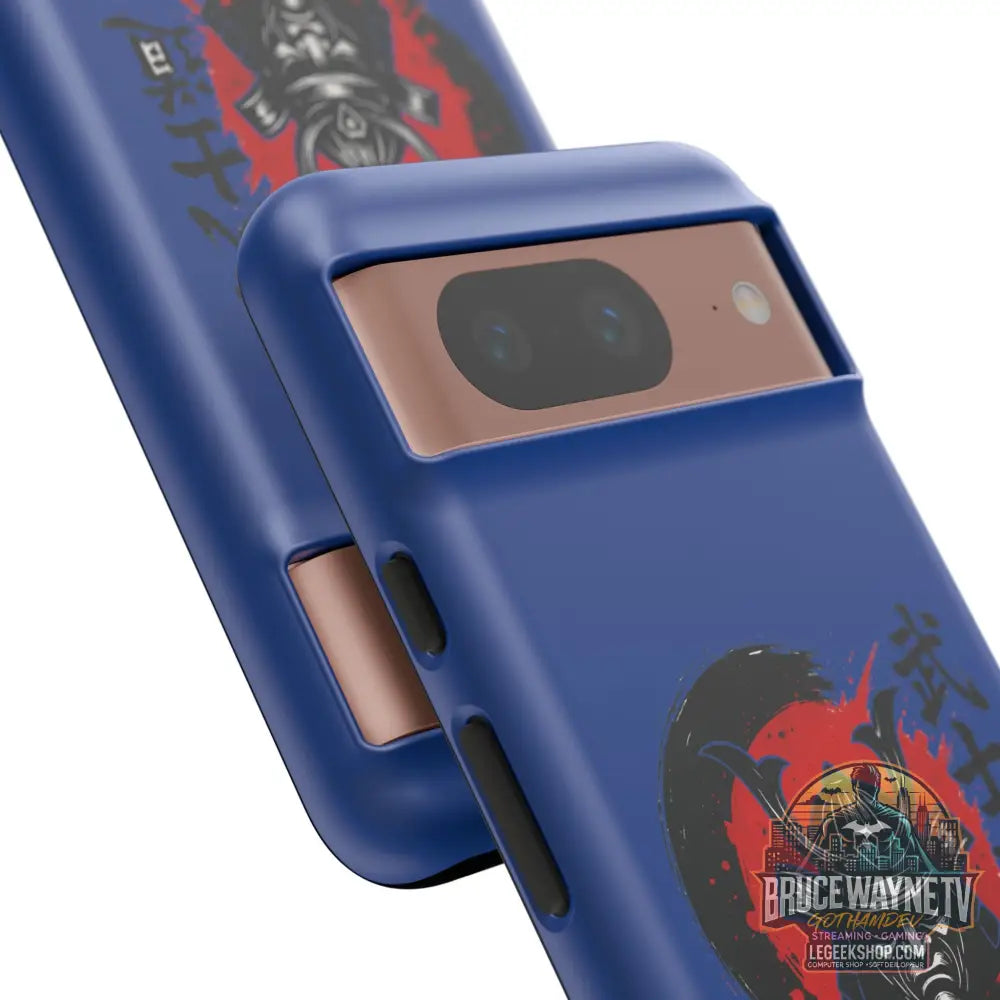 📱 samurai phone case Bleue foncé – coque renforcée Pixel & Galaxy 📱 - Phone Case