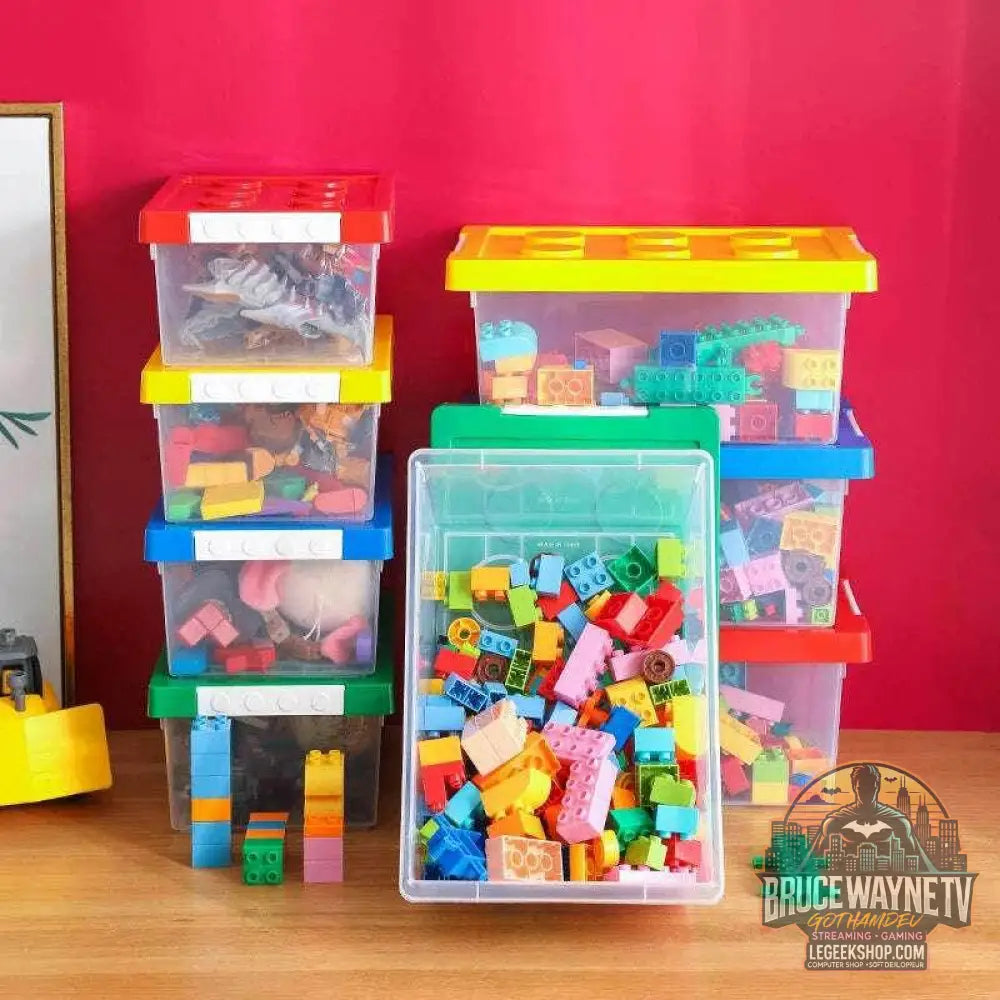 🧸 Boîte de Rangement Empilable – Organisateur Blocs de Construction & Jouets | Taille S ou L - Legeekshop