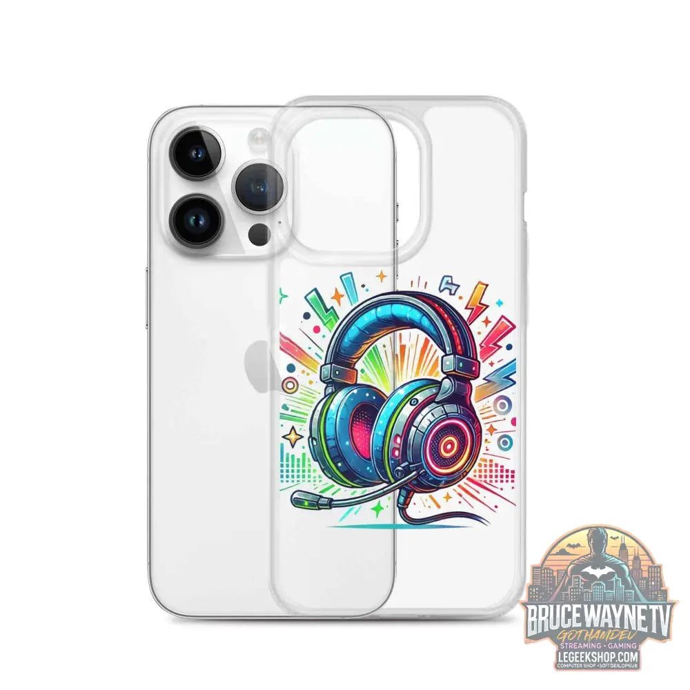 Coque iPhone® Design Gamer Casque Coloré - Legeekshop - Legeekshop