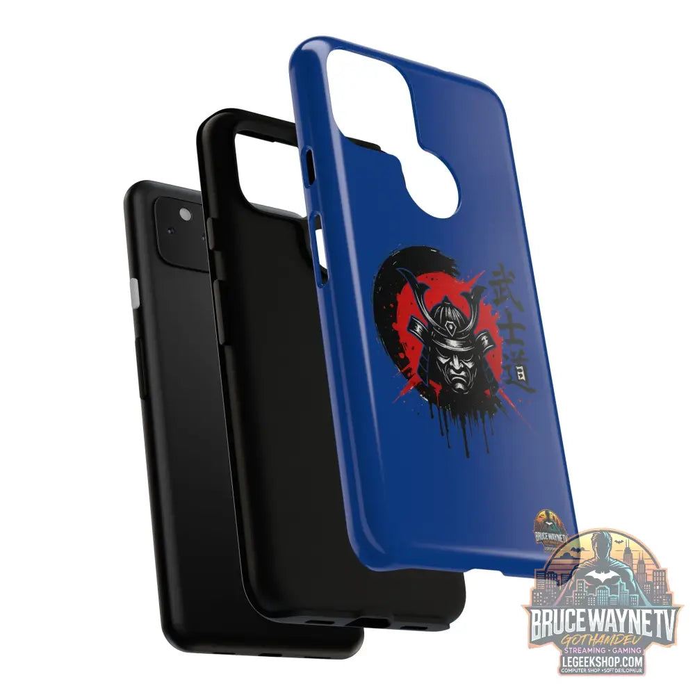 📱 samurai phone case Bleue foncé – coque renforcée Pixel & Galaxy 📱 - Phone Case