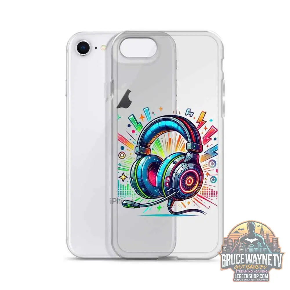Coque iPhone® Design Gamer Casque Coloré - Legeekshop - Legeekshop