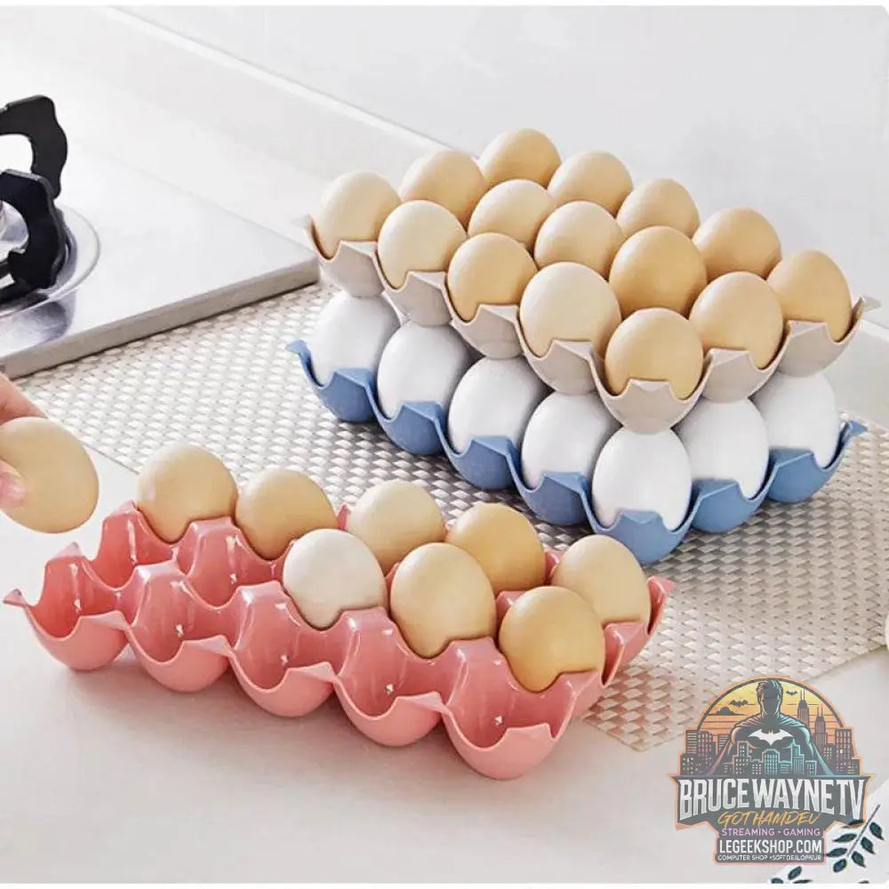 🥚 Boîte de Rangement d'Œufs Coulissante à 3 Couches – Style Échelle | Grande Capacité Réfrigérateur - Legeekshop