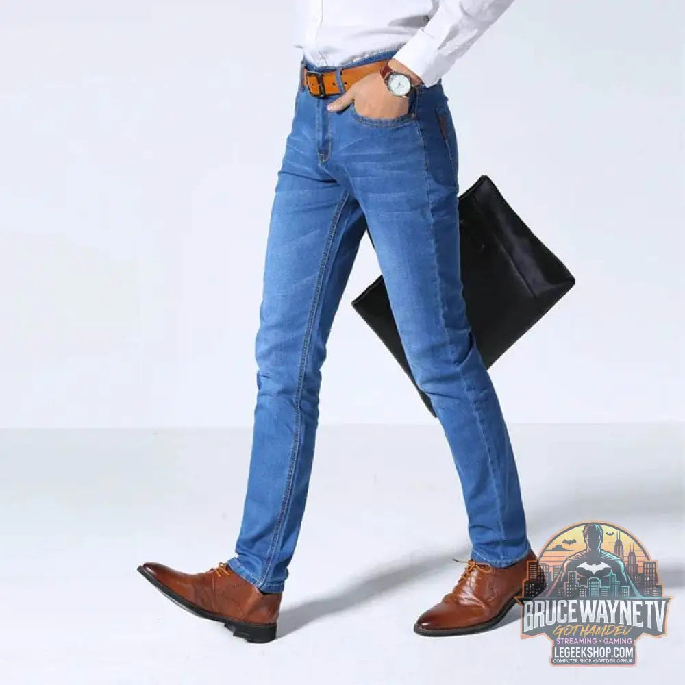 Jean Slim Homme, Pantalon en Jean Extensible, Décontracté | Brother Wang | Wayne Outfitters - Legeekshop