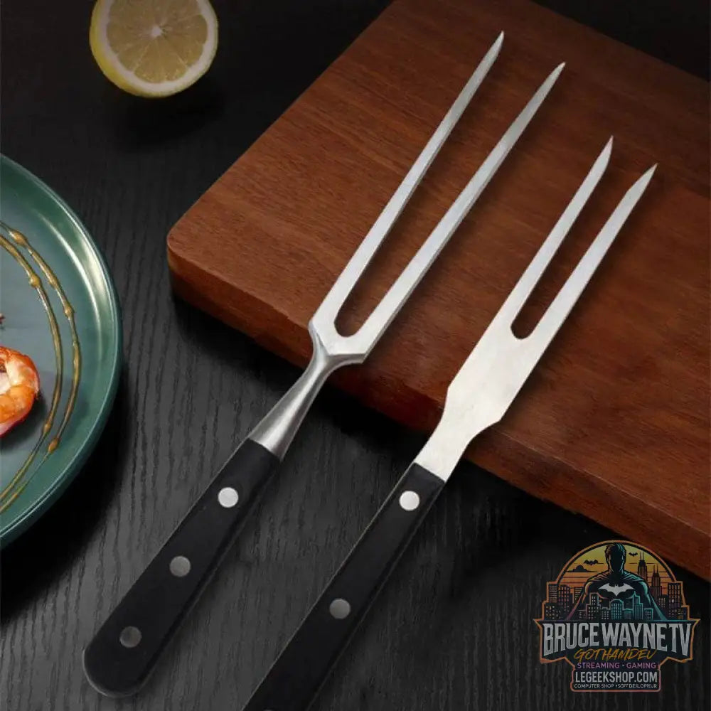 🔥 Set de Fourchettes à Barbecue – Acier Inoxydable & Bois – Accessoires de Grill - Legeekshop