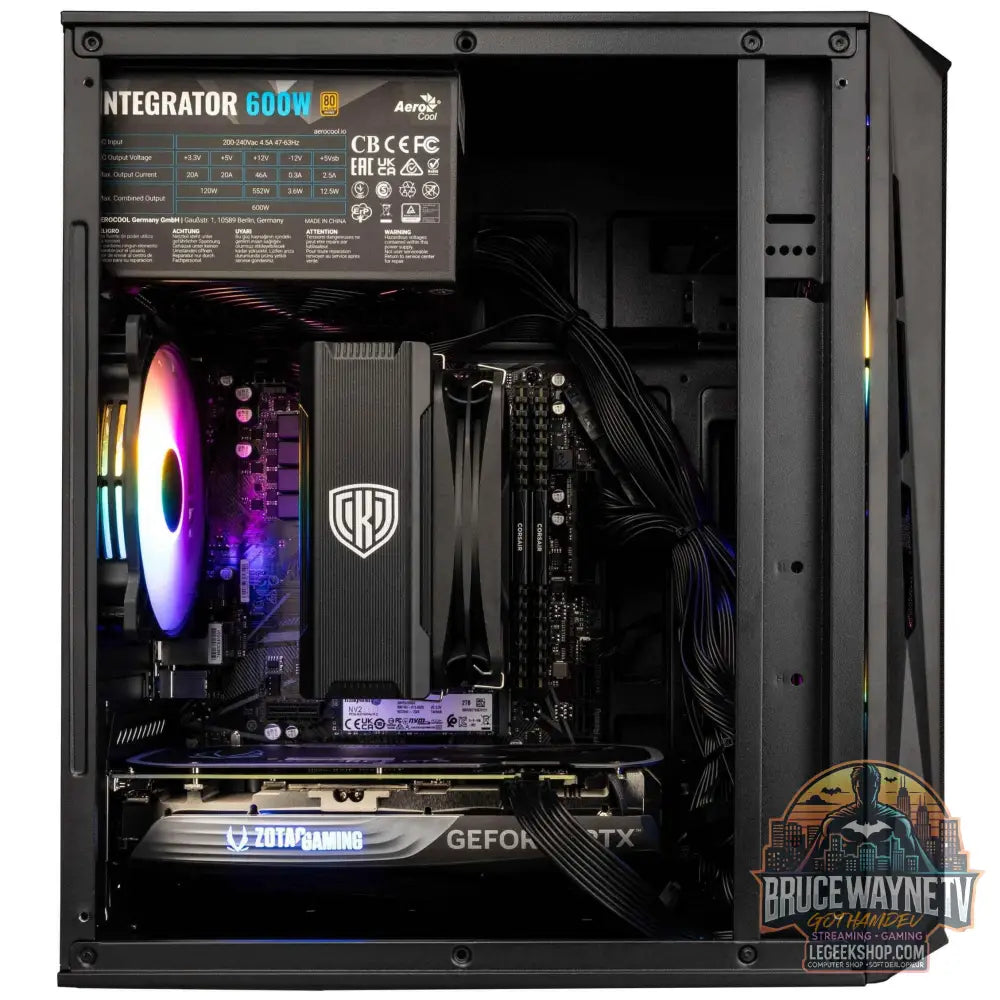 Gaming PC Black Thor - AMD Ryzen 7 5700X, RTX 4060 Ti 16GB - Legeekshop