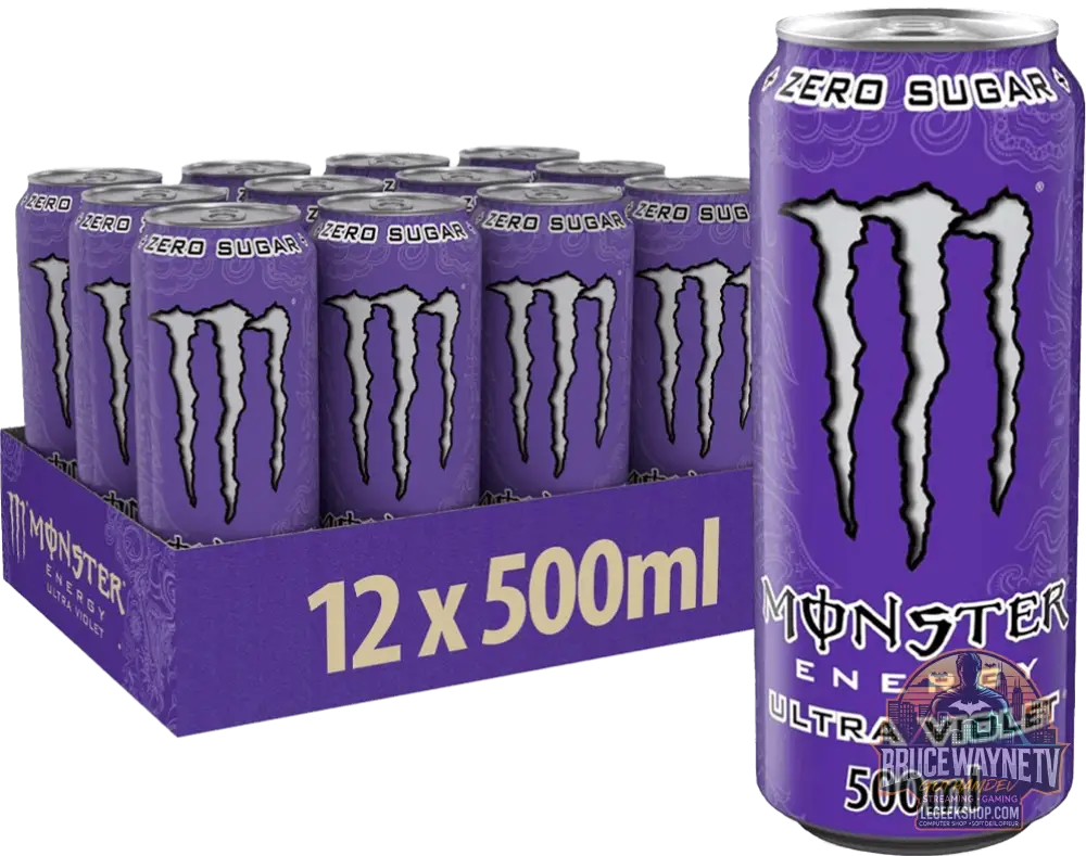 Monster Energy Ultra Violet (12 x 500 ml) ou à l'unité - Legeekshop