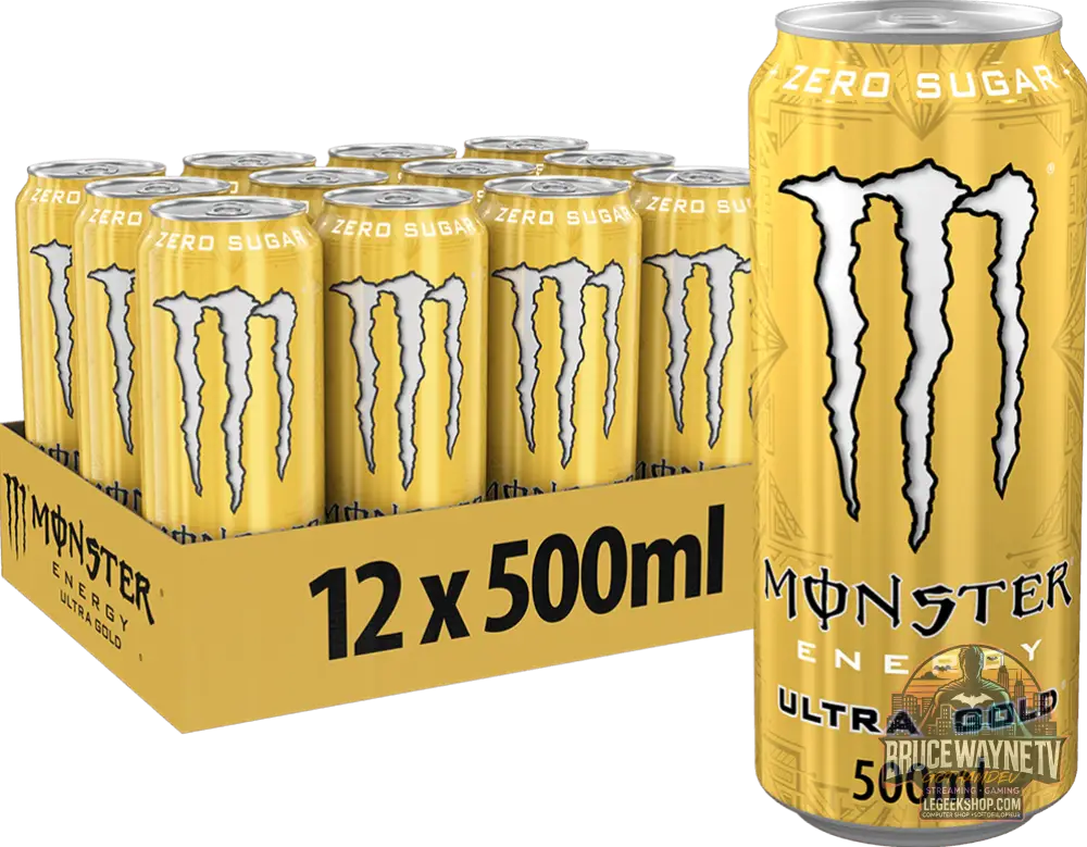 Monster Energy Ultra Gold (12 x 500 ml) ou à l'unité - Legeekshop