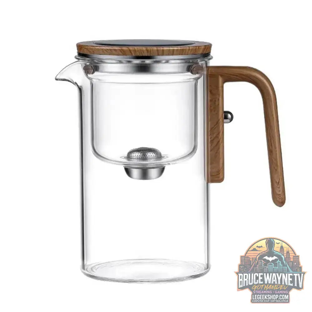 🍵 Théière en Verre avec Séparateur Intégré & Poignée en Bois – 520ML / 720ML - Legeekshop