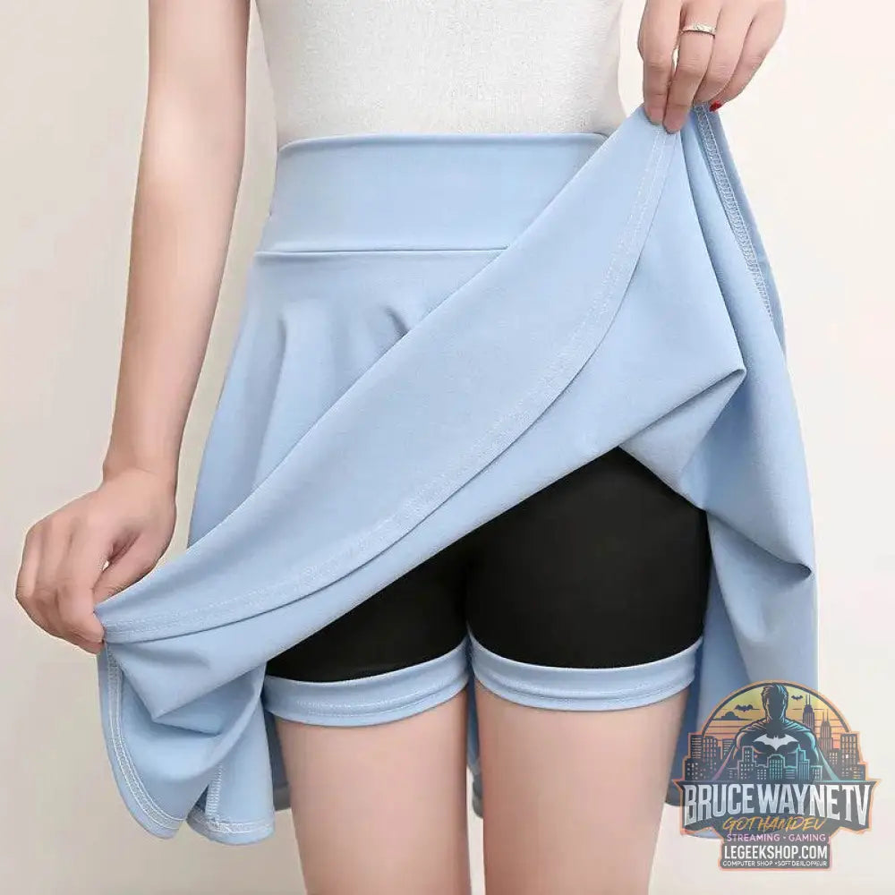 Mini jupe évasée pour femme, jupe courte basique, mode polyvalente, noire, décontractée, patineuse, moyenne plissée, moelleuse, grande taille, 2023 | Wayne Outfitters - Legeekshop