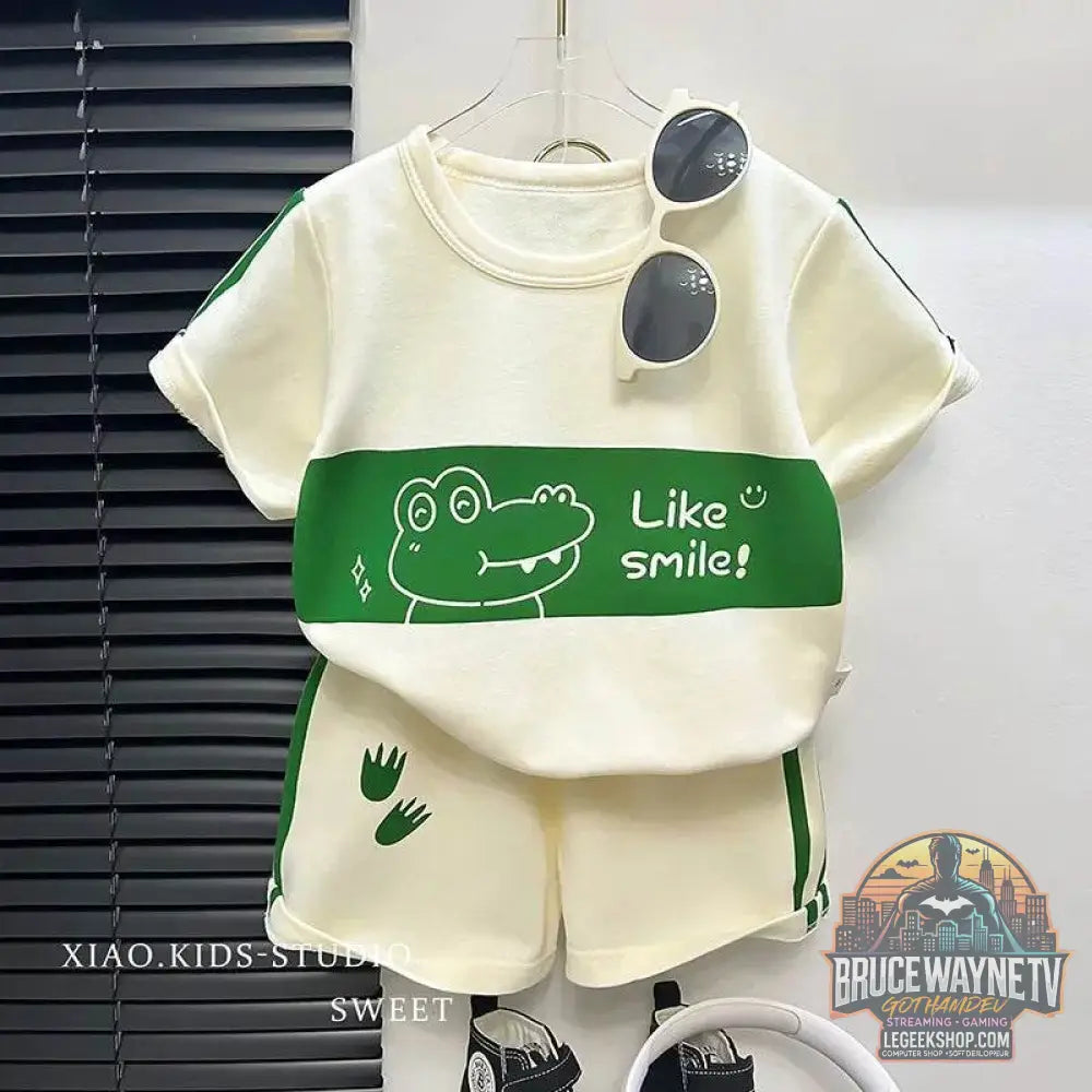 Ensemble d'été rayé à manches courtes pour enfant, vêtement pour bébé, fille et garçon, nouvelle collection 2024 - Legeekshop
