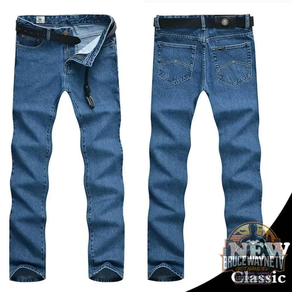 Jean Classique Homme, Pantalon en Denim Coupe Droite, Extensible, Style Business | Mlengnt | Wayne Outfitters - Legeekshop