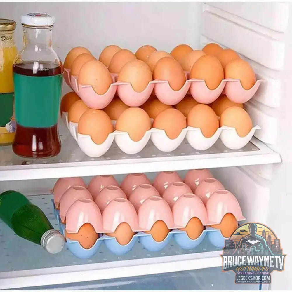 🥚 Boîte de Rangement d'Œufs Coulissante à 3 Couches – Style Échelle | Grande Capacité Réfrigérateur - Legeekshop