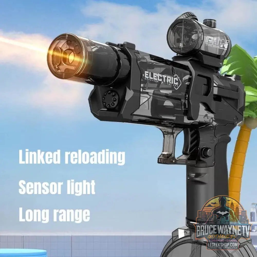 🔫 Pistolet à eau électrique haute pression – Rafales automatiques & LED - Legeekshop