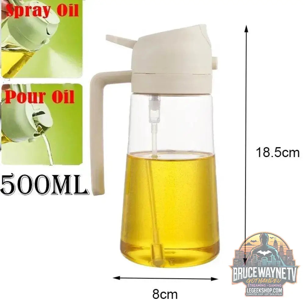 🥗 Bouteille de Pulvérisation d’Huile 2-en-1 | Distributeur & Spray pour Cuisine, BBQ & Pique-Nique 🌿🔥 - Legeekshop