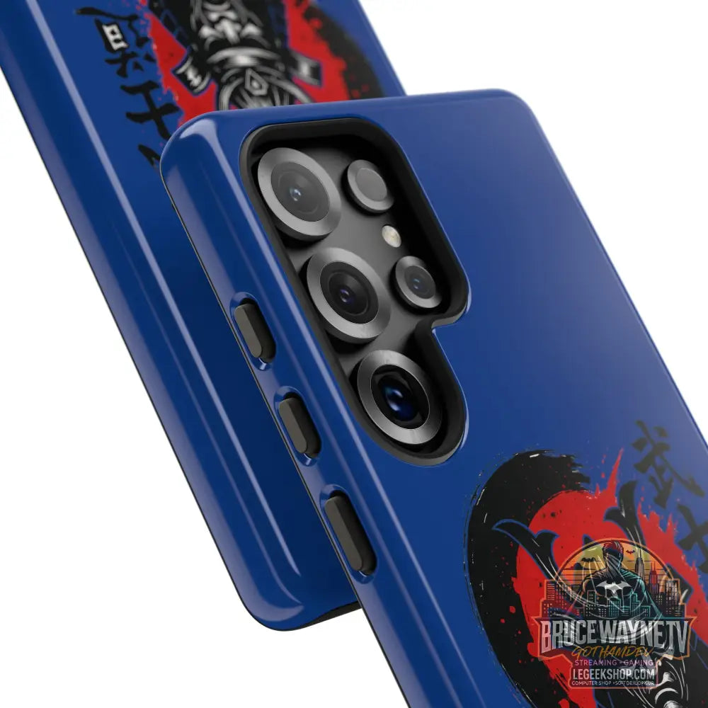 📱 samurai phone case Bleue foncé – coque renforcée Pixel & Galaxy 📱 - Phone Case