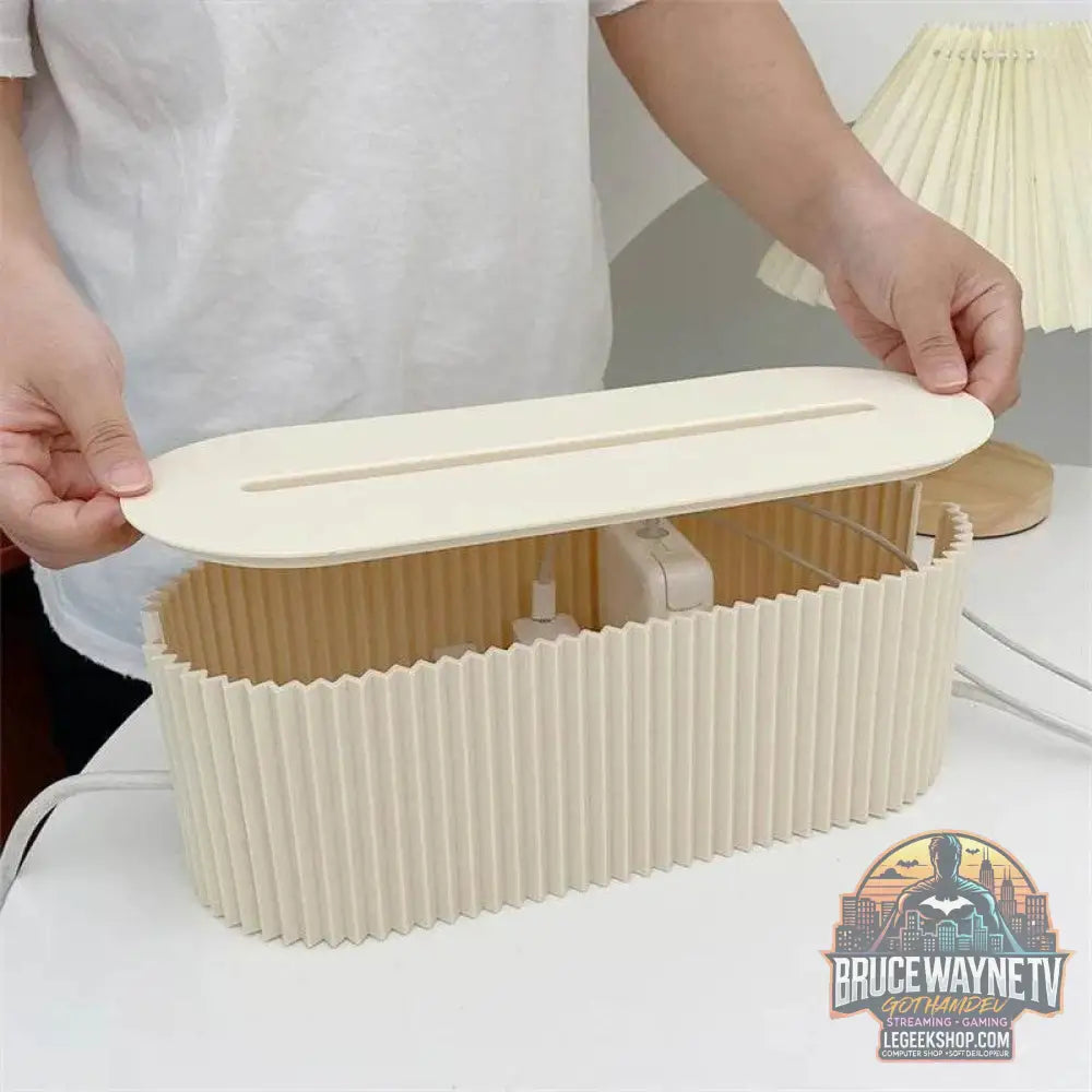 🔌 Boîte de Rangement Câbles & Prises – Design Nordique | Organisateur de Bureau et Maison - Legeekshop