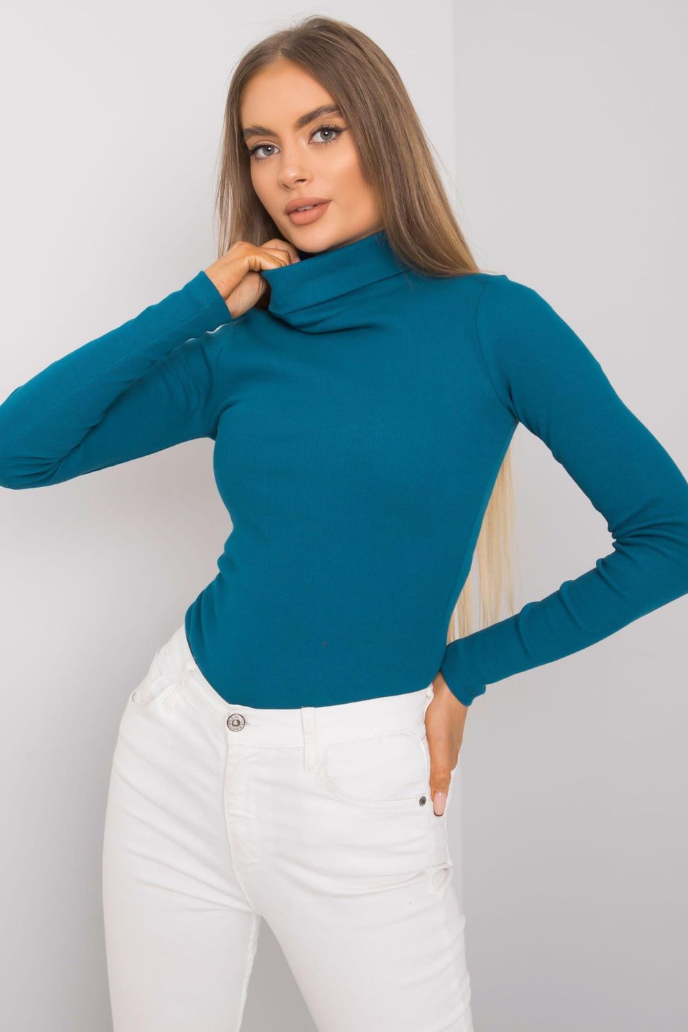 Pull femme Rue Paris Col Roulé Col — vert