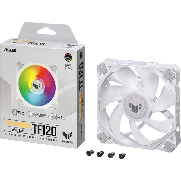ASUS TUF GAMING TF120 ARGB White, Gehäuselüfter - ASUS - vue 8