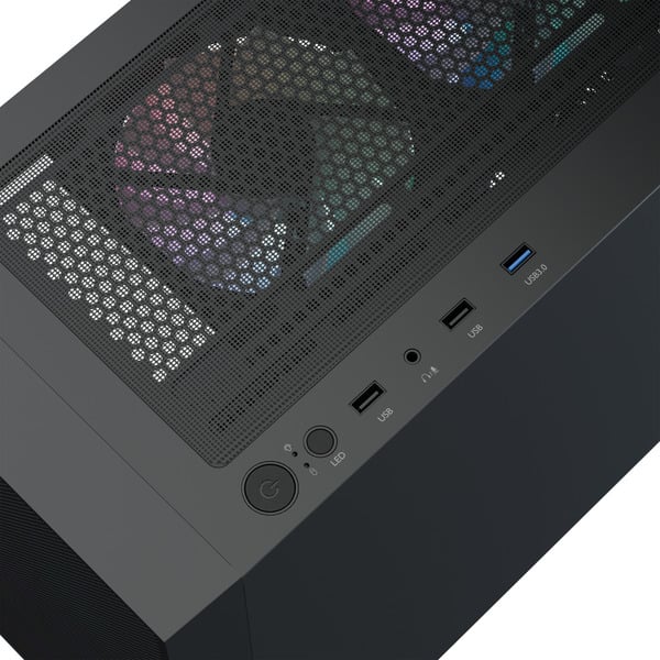 Aerocool B509A Flow-G-BK-v1, avec alimentation Aero 650, Tower-Gehäuse - Aerocool - vue 6