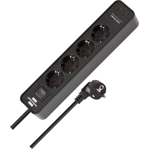 Brennenstuhl Ecolor Steckdosenleiste 4-fach, 2x USB-C - Brennenstuhl