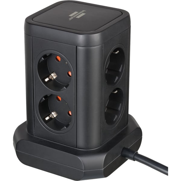 Brennenstuhl Steckdosenturm 8-fach, 2x USB-A, 1x USB-C, Steckdosenleiste - Brennenstuhl
