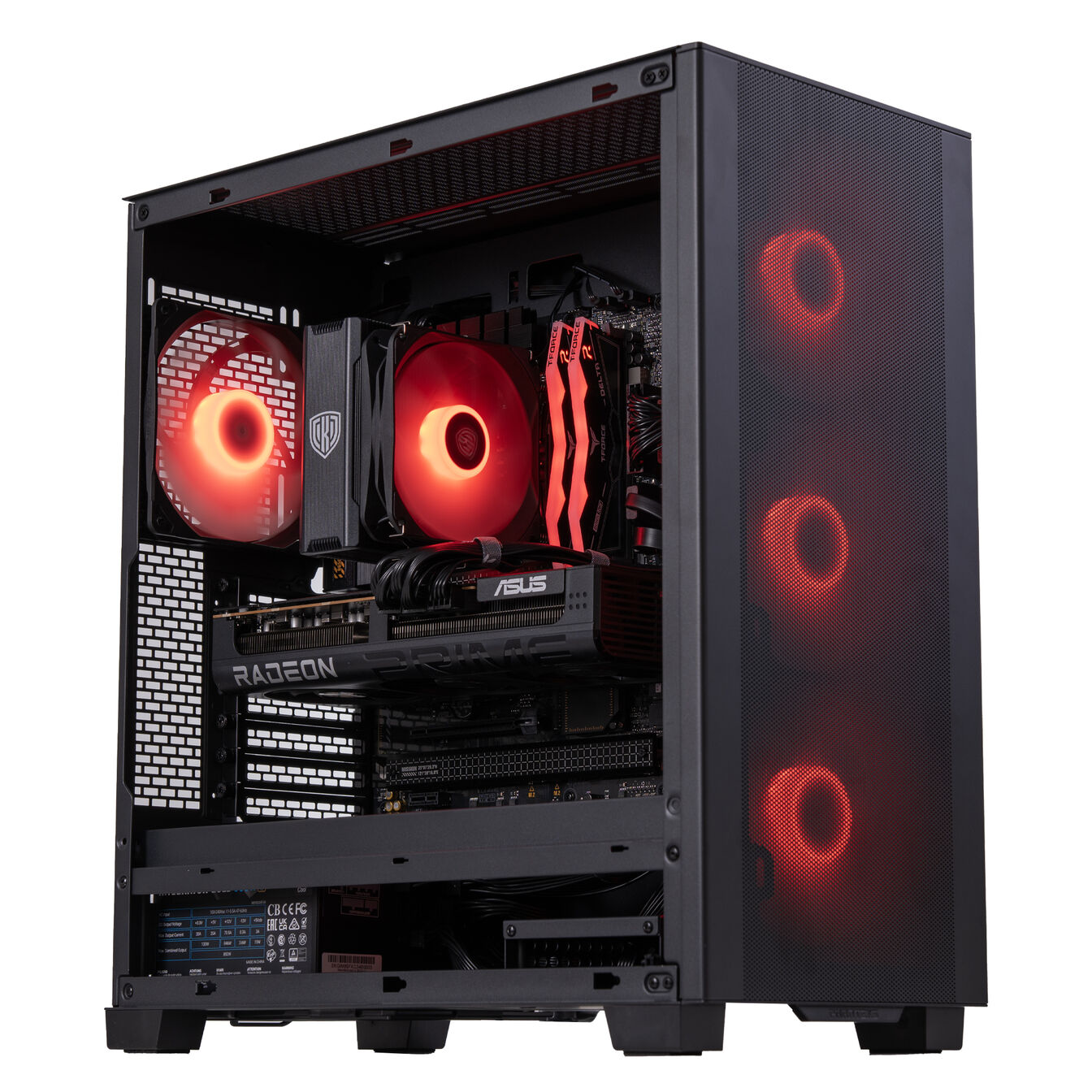 King Mod Systems Gaming-PC Mach 5 rouge, AMD Ryzen 5 7500X3D, RX 9070 XT - King Mod Systems - vue 3