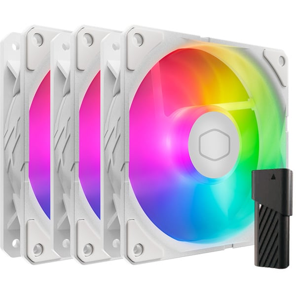 Cooler Master SickleFlow Edge 120 ARGB White Edition Fan Kit, Gehäuselüfter - Cooler Master