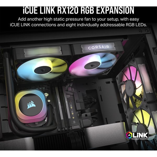 Corsair iCUE LINK RX120 RGB Triple, Gehäuselüfter - Corsair - vue 3