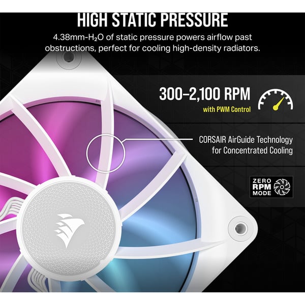 Corsair iCUE LINK RX120 RGB Triple, Gehäuselüfter - Corsair - vue 5