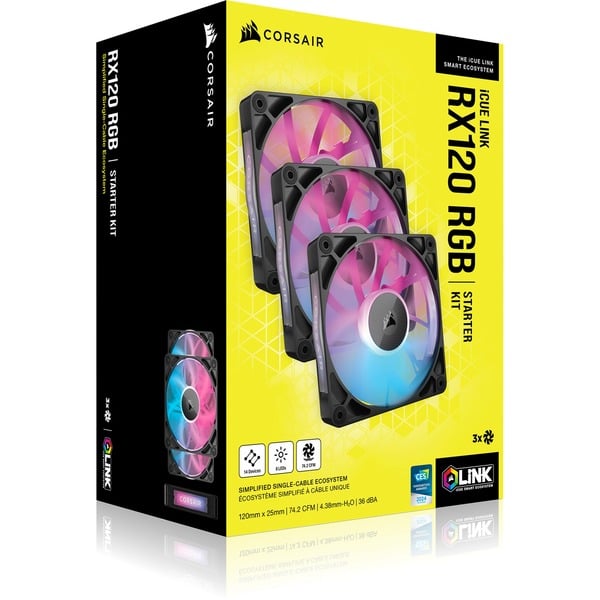 Corsair iCUE LINK RX120 RGB Triple, Gehäuselüfter - Corsair - vue 19