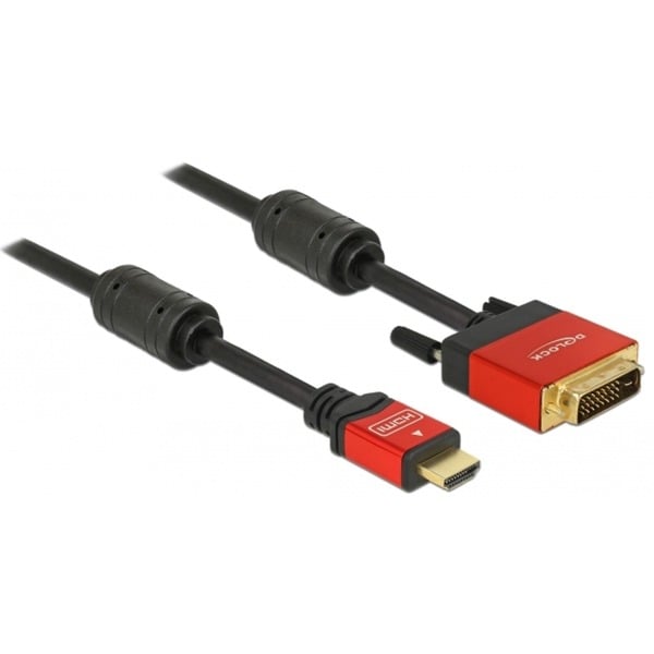 (€ 4,83 / 1 m) DeLOCK Adapter HDMI A (Stecker) > DVI (Stecker) - DeLOCK - vue 2