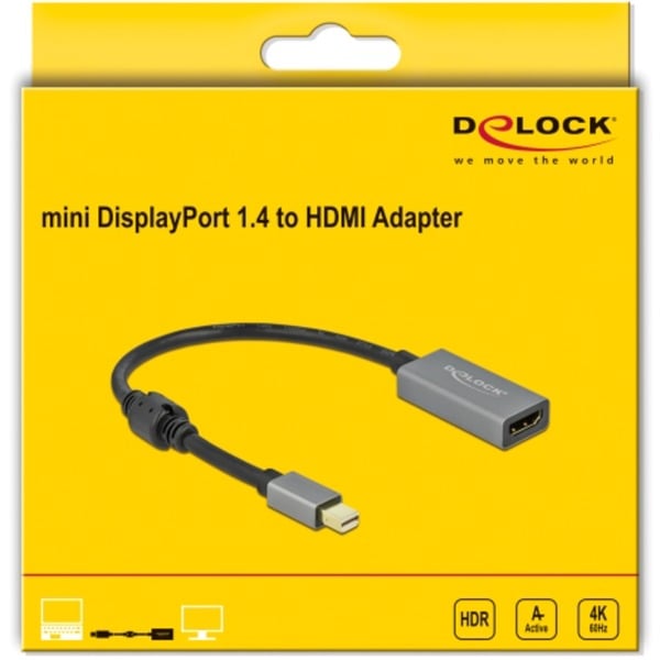 DeLOCK Aktiver Adapter mini DisplayPort 1.4 > HDMI 4K 60 Hz (HDR) - DeLOCK - vue 2