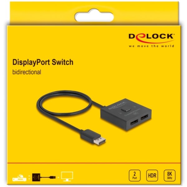 € 19,74 DeLOCK DisplayPort Switch 2 > 1 bidirektional 8K - DeLOCK - vue 3