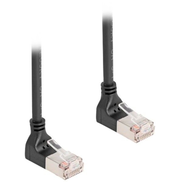 DeLOCK Patchkabel RJ-45 Cat.6a S/FTP, Slim 90° gewinkelt - DeLOCK
