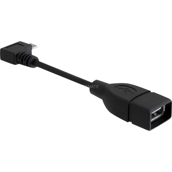 DeLOCK USB 2.0 Adapter, Micro USB Stecker 90° > USB-A Buchse - DeLOCK