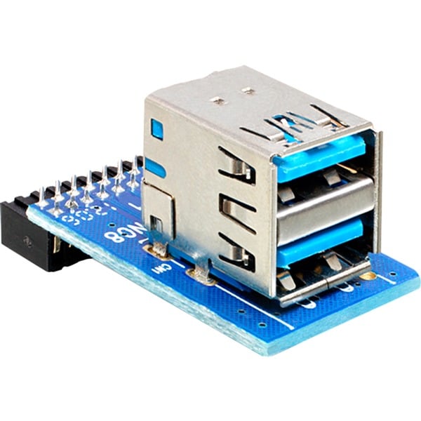 DeLOCK USB 3.2 Gen 1 Adapter, 19 Pin Header > 2x USB-A Buchse - DeLOCK